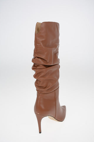 Leather Knee High Boots with Stiletto Hell 9.5 cm