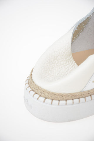 Leather H420 Sneakers With Straw Details