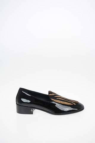 Patent Leather Loafers with PonySkin Detail