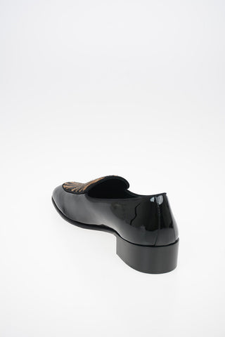 Patent Leather Loafers with PonySkin Detail