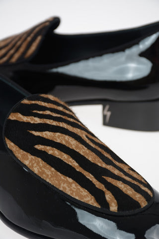 Patent Leather Loafers with PonySkin Detail