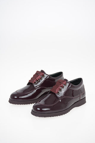 Patent Leather Lace-Up Shoes
