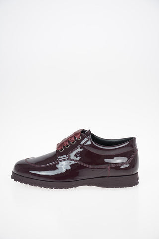 Patent Leather Lace-Up Shoes