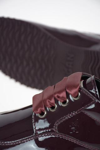 Patent Leather Lace-Up Shoes