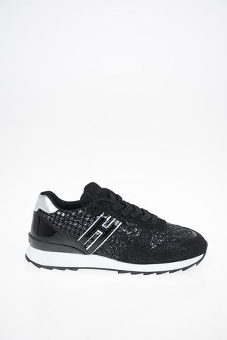 Fabric R261 Sneakers With Sequined Applications