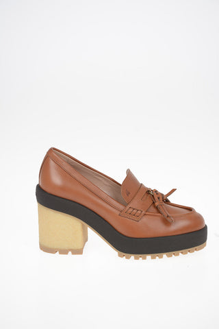Leather H475 Loafers With Crepe Sole 9 cm