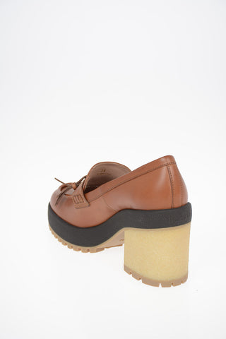 Leather H475 Loafers With Crepe Sole 9 cm