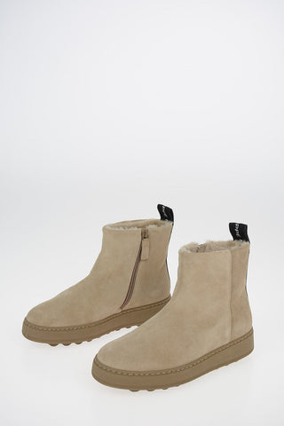 Shearling ANNECY Ankle Boots with Logoed Band