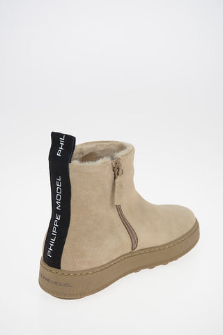 Shearling ANNECY Ankle Boots with Logoed Band