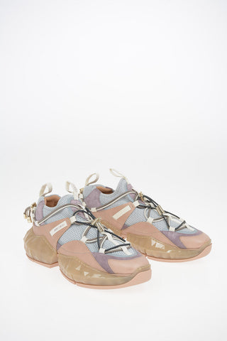Fabric DIAMOND TRAIL Track Sneakers with Leather Details