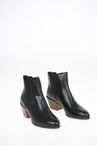 Leather Pull On H474 Ankle Boots 5.5 cm