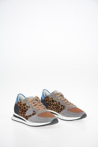 Leather TRPX Sneakers With Spotted PonySkin Insert
