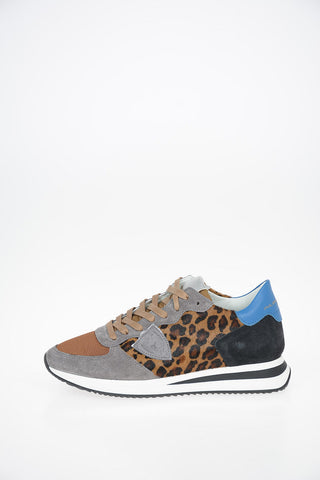 Leather TRPX Sneakers With Spotted PonySkin Insert
