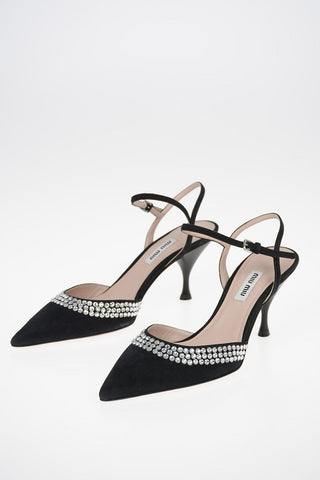 Slingbacks with Jewel Details and Kitten Heel 8cm