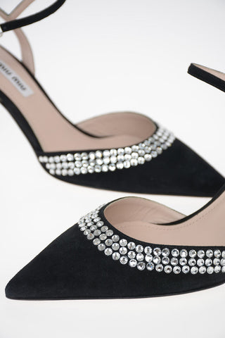 Slingbacks with Jewel Details and Kitten Heel 8cm