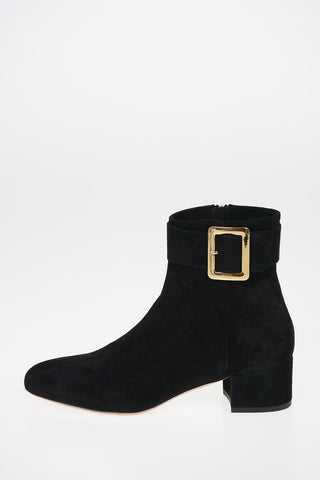 Suede Booties with Zip Closure 5cm