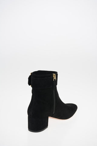 Suede Booties with Zip Closure 5cm