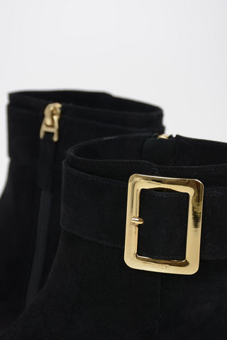Suede Booties with Zip Closure 5cm