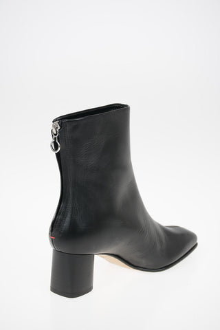 Leather MEL ankle Boots with Zip Closure