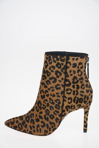 Ponyskin Booties with Stiletto Heel 8.5cm