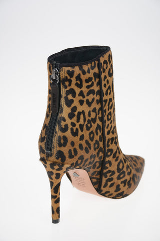 Ponyskin Booties with Stiletto Heel 8.5cm