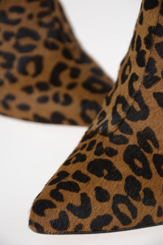 Ponyskin Booties with Stiletto Heel 8.5cm