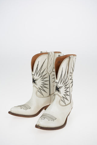 Distressed Leather WISH STAR Pull On Texan Boots