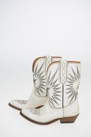 Distressed Leather WISH STAR Pull On Texan Boots