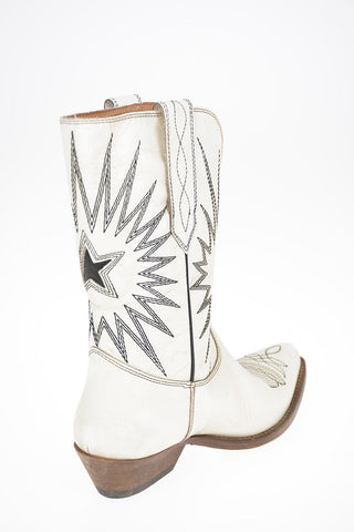 Distressed Leather WISH STAR Pull On Texan Boots