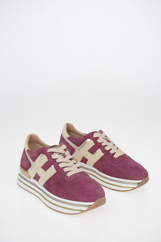 Suede H222 Sneakers with Platform Sole