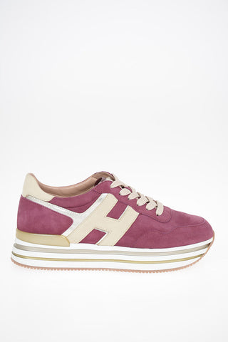 Suede H222 Sneakers with Platform Sole