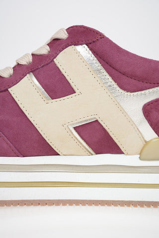 Suede H222 Sneakers with Platform Sole