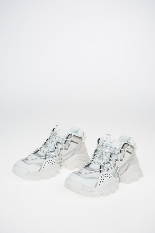 Track Sneakers with Mirrored Inserts
