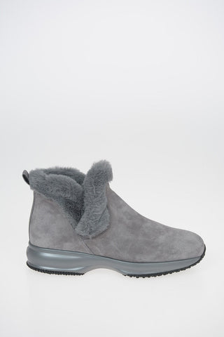 Leather INTERACTIVE Sneakers with Eco-Fur Inserts