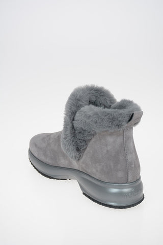 Leather INTERACTIVE Sneakers with Eco-Fur Inserts