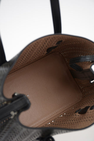 Laser Cut Leather MINA MINI Tote Bag with Removable Shoulder Strap