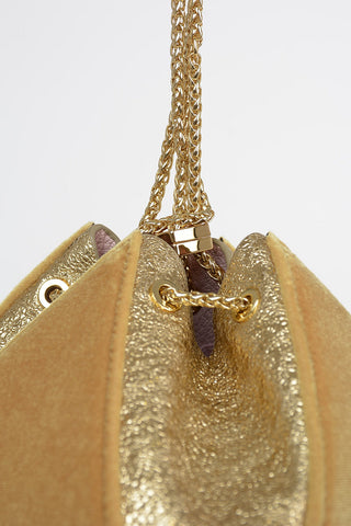 Leather and Velvet Evening Bag with Ostrich Feather Details