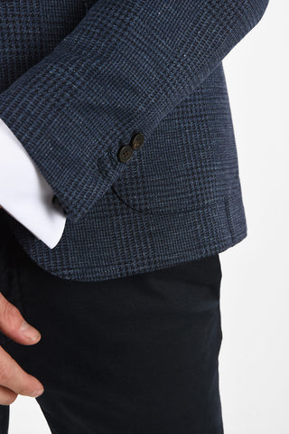 ID district check drop 7R side vents 2-button blazer