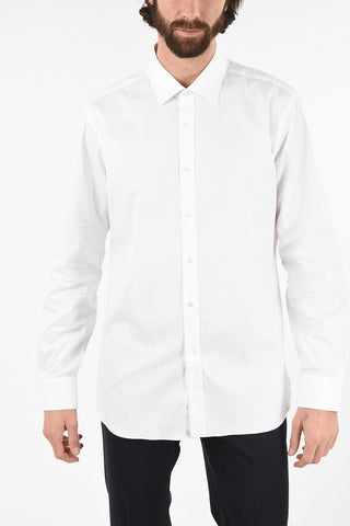 pin point spread collar edge trim cuff shirt