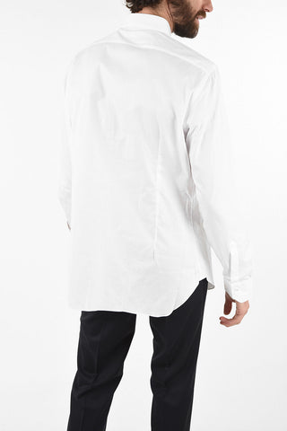 pin point spread collar edge trim cuff shirt