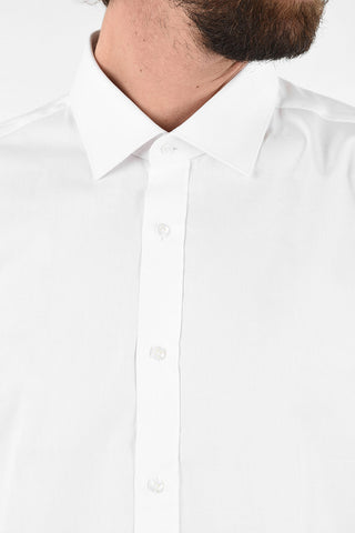 pin point spread collar edge trim cuff shirt