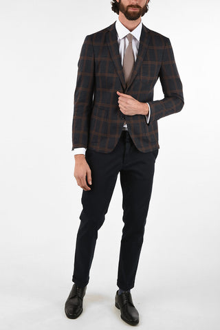 CC COLLECTION check SAMPLE drop 8R side vents 2-button blazer