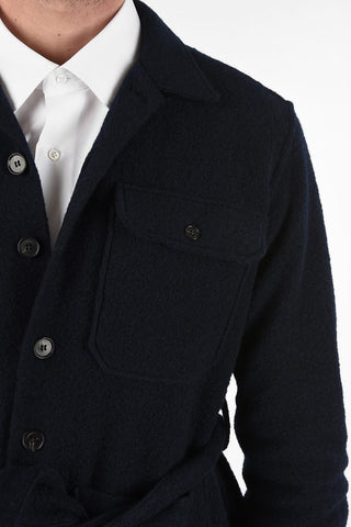 Wool EARMY Cardigan With Belt