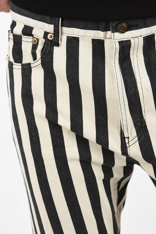 Striped Straight Fit Jeans 18cm