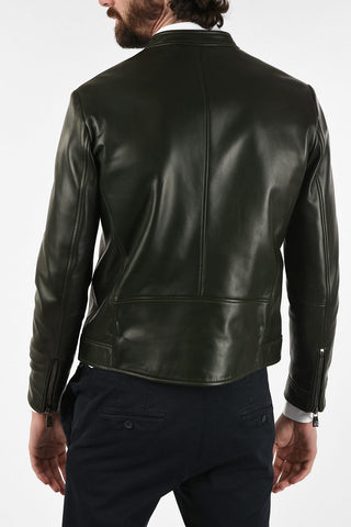 ID full zip leather PLONGE SP. Outerwear jacket