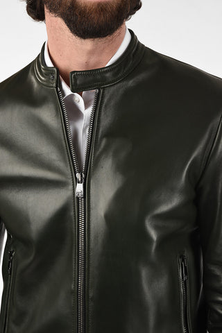 ID full zip leather PLONGE SP. Outerwear jacket