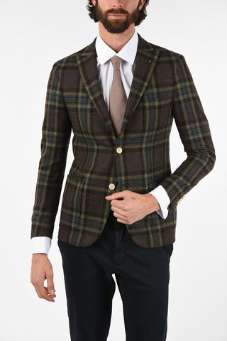 CC COLLECTION plaid REWARD drop 7R side vents 2-button blazer