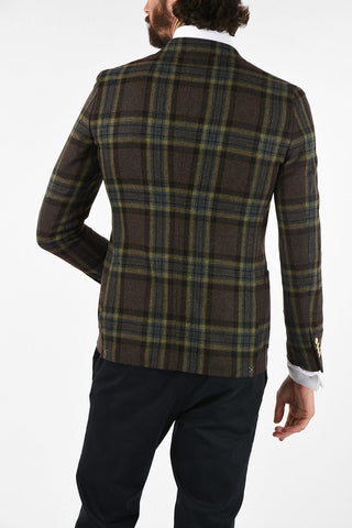 CC COLLECTION plaid REWARD drop 7R side vents 2-button blazer