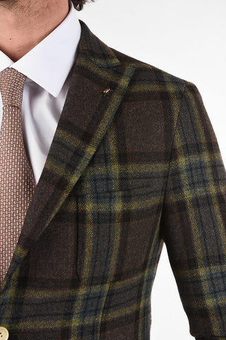 CC COLLECTION plaid REWARD drop 7R side vents 2-button blazer