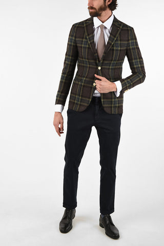 CC COLLECTION plaid REWARD drop 7R side vents 2-button blazer